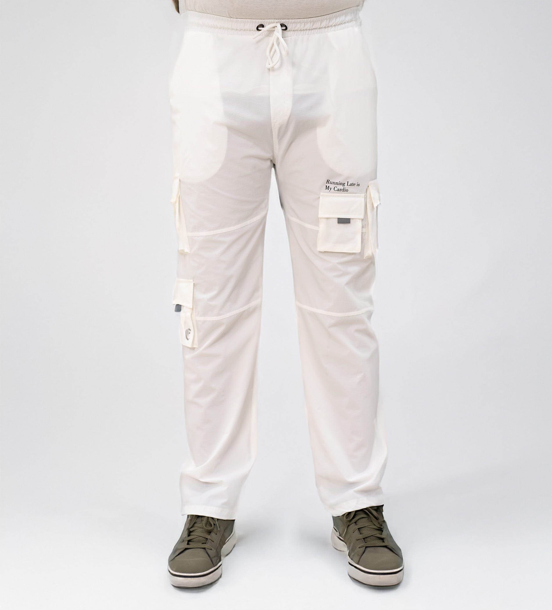 Trackpants Drawstring Trackpants White Ultimate Utility Reflective Cargo Trackpants