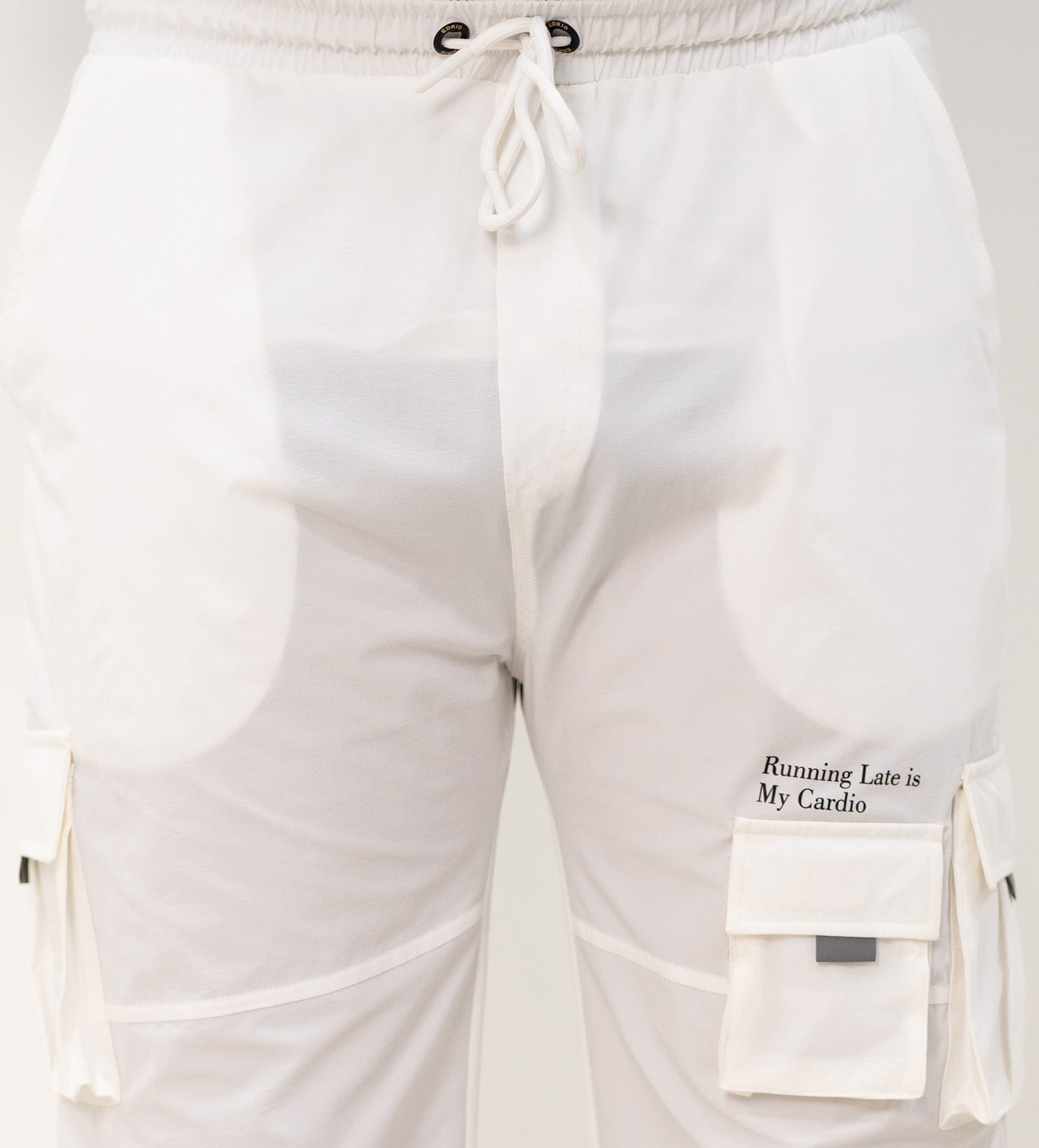 Trackpants Drawstring Trackpants White Ultimate Utility Reflective Cargo Trackpants