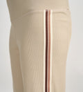 Trackpants Open Bottom Trackpant Sporty & Chic Cream Bootcut