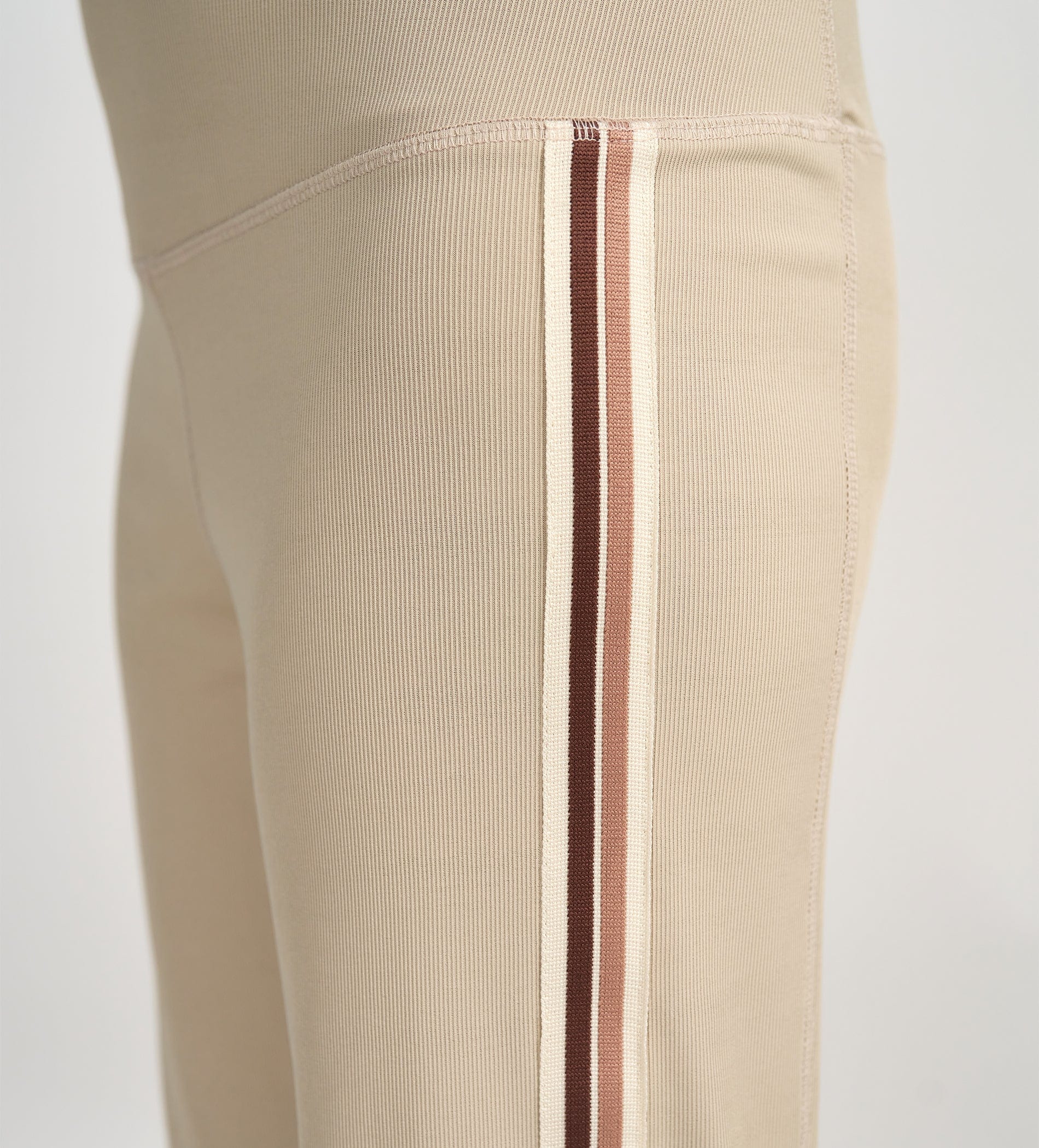 Trackpants Open Bottom Trackpant Sporty & Chic Cream Bootcut