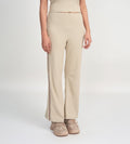 Trackpants Open Bottom Trackpant Sporty & Chic Cream Bootcut