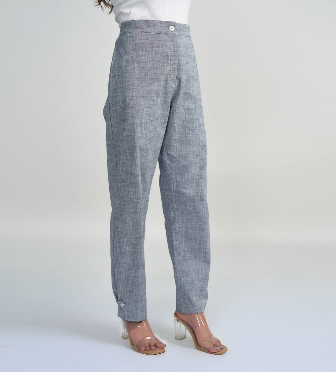 Trackpants STRAIGHT FIT TRACKPANTS Indigo Straight Pants with Button
