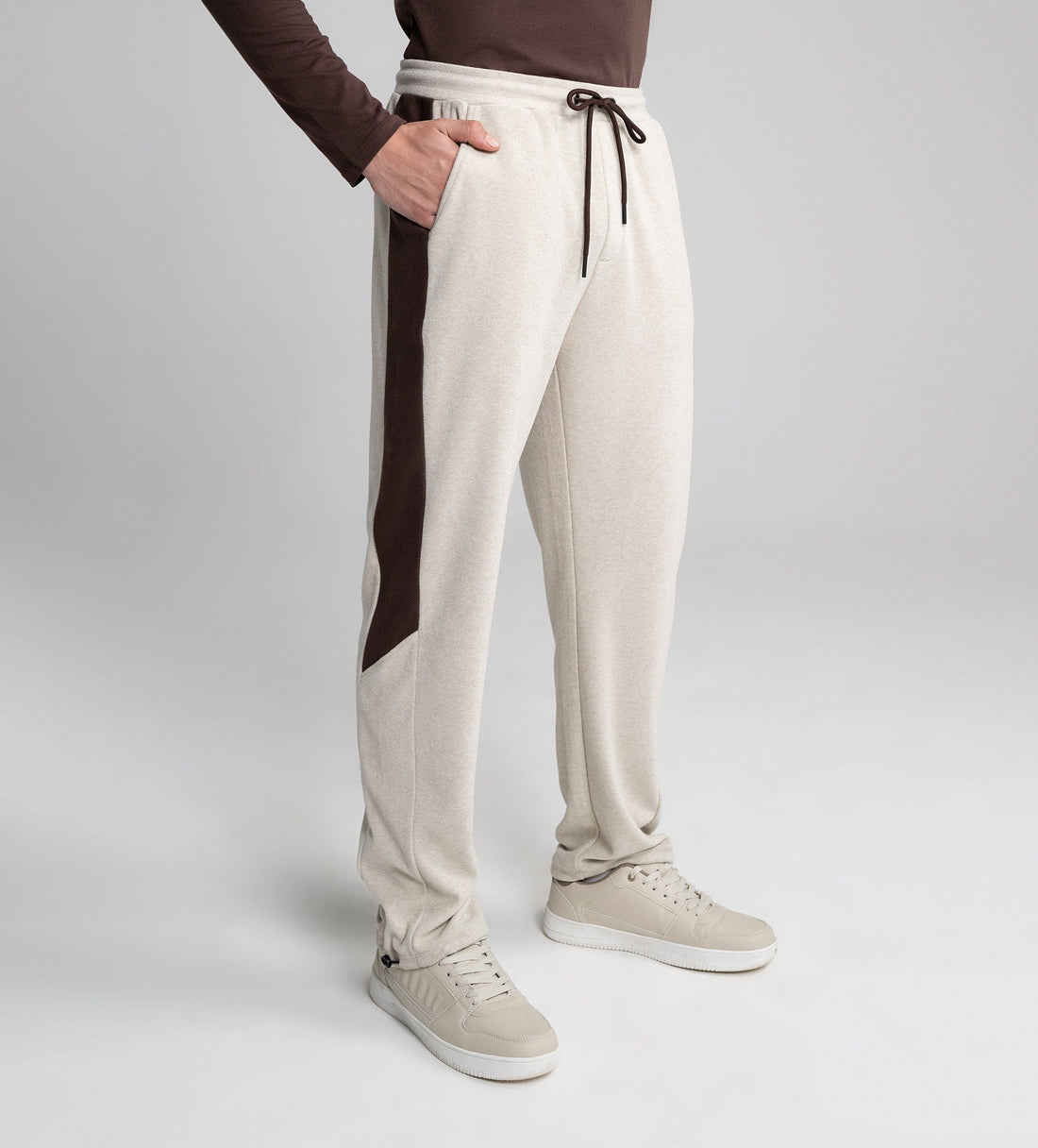 Trackpants STRAIGHT FIT TRACKPANTS Ivory Stride Flex convertible jogger Trackpants