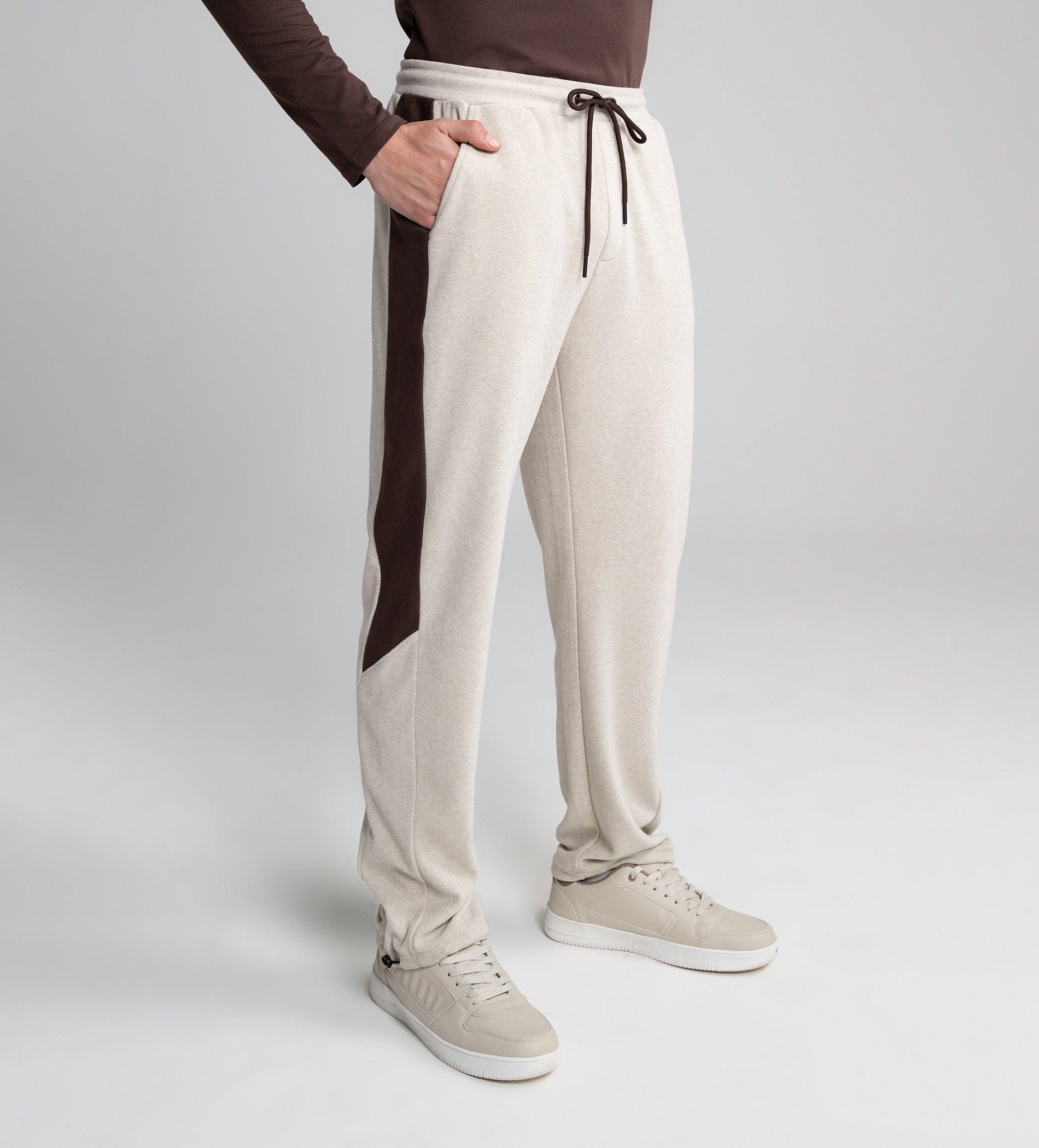 Trackpants STRAIGHT FIT TRACKPANTS Ivory Stride Flex convertible jogger Trackpants
