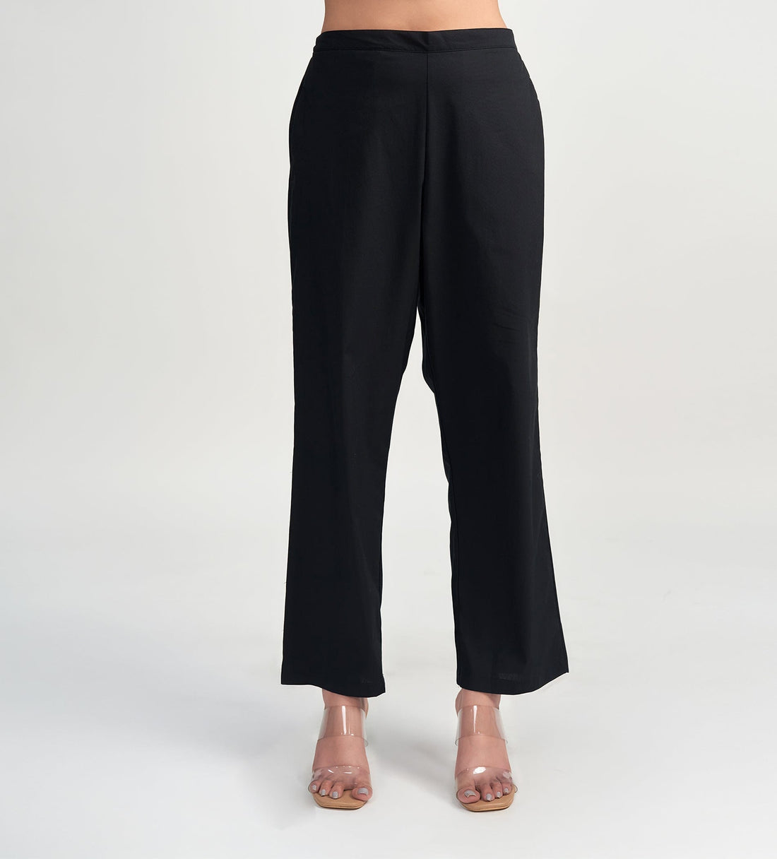 Trackpants STRAIGHT FIT TRACKPANTS Minimalist Black Woven Pant