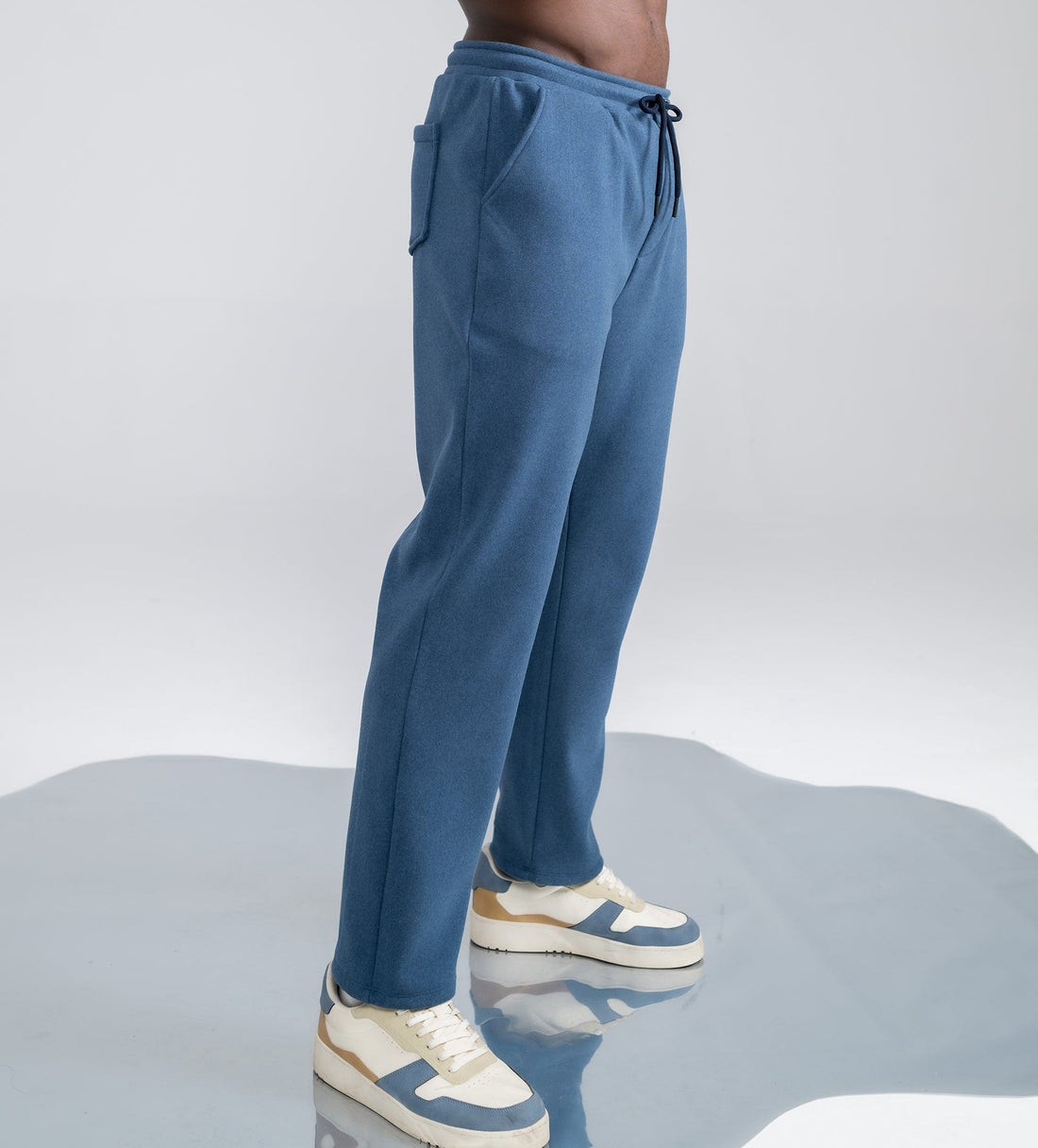 Trackpants STRAIGHT FIT TRACKPANTS Plush Blue bonded trackpants