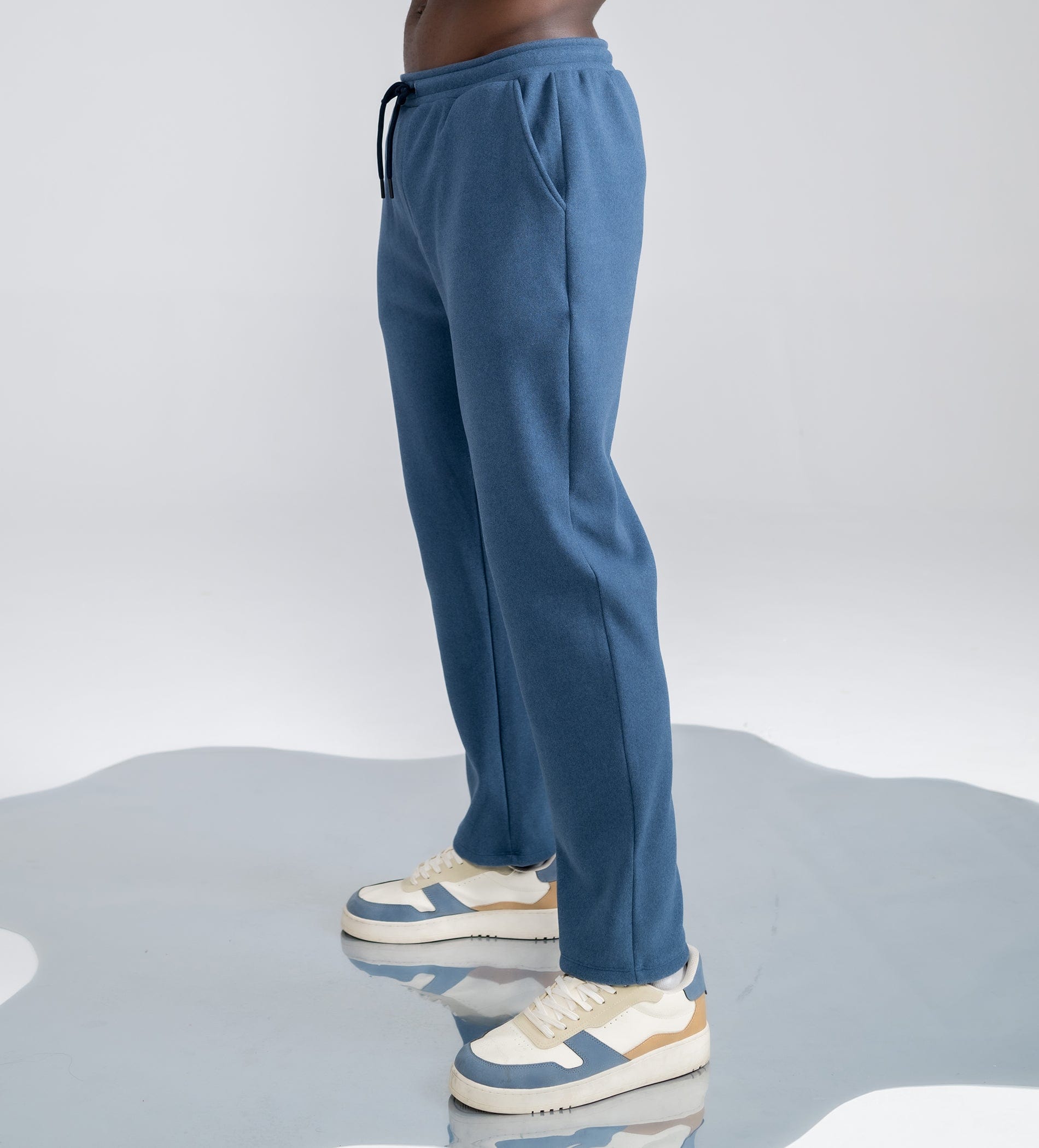 Trackpants STRAIGHT FIT TRACKPANTS Plush Blue bonded trackpants