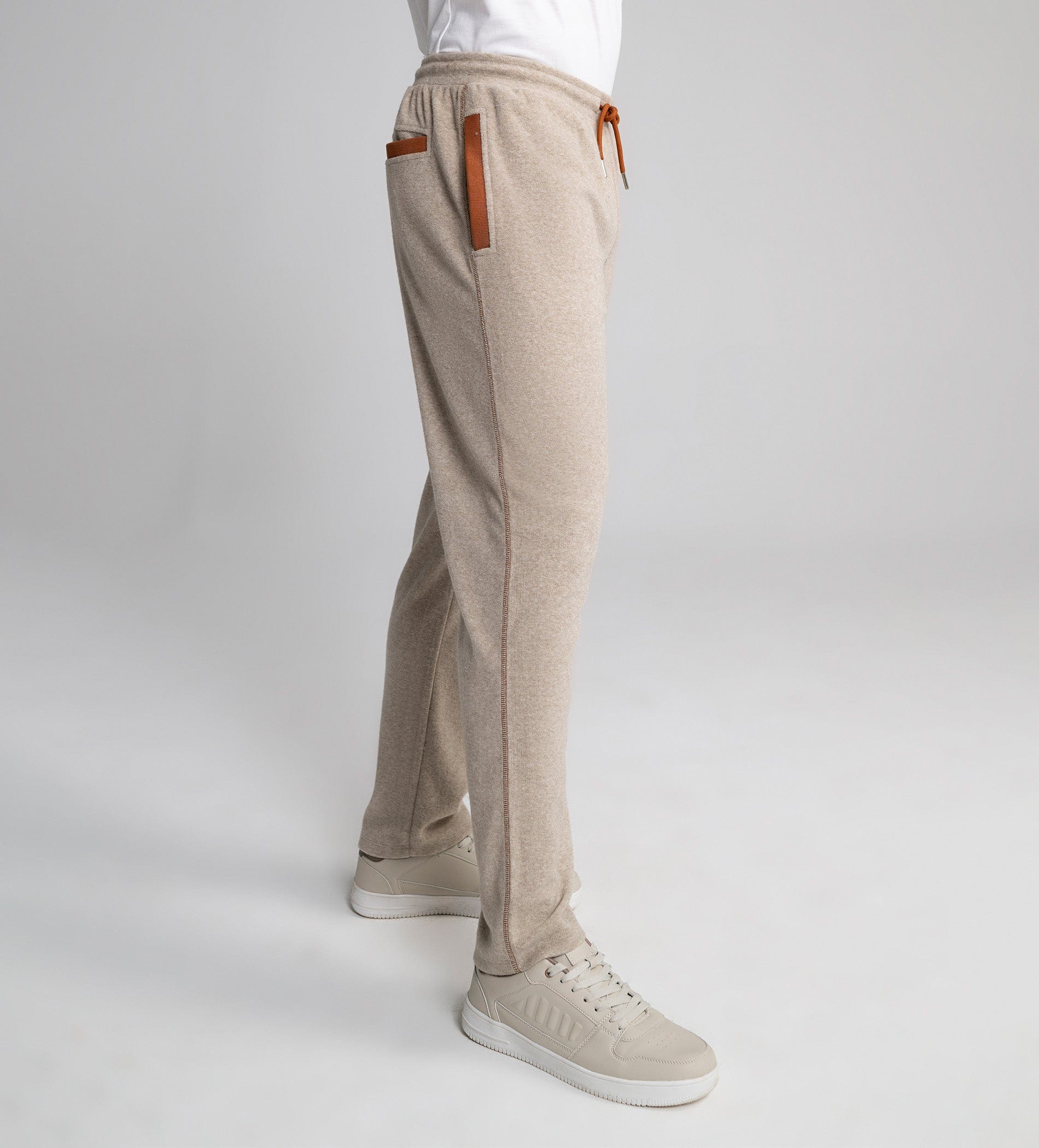 Trackpants STRAIGHT FIT TRACKPANTS Stitched Warmth Beige melange Trackpants