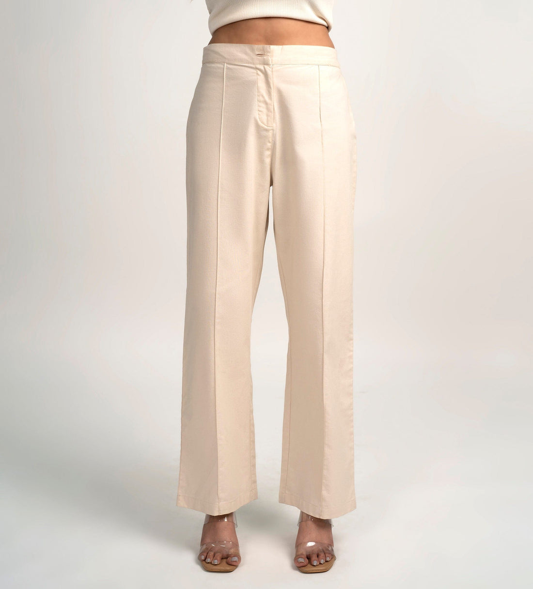 Trackpants STRAIGHT FIT TRACKPANTS Versatile Cream Pant