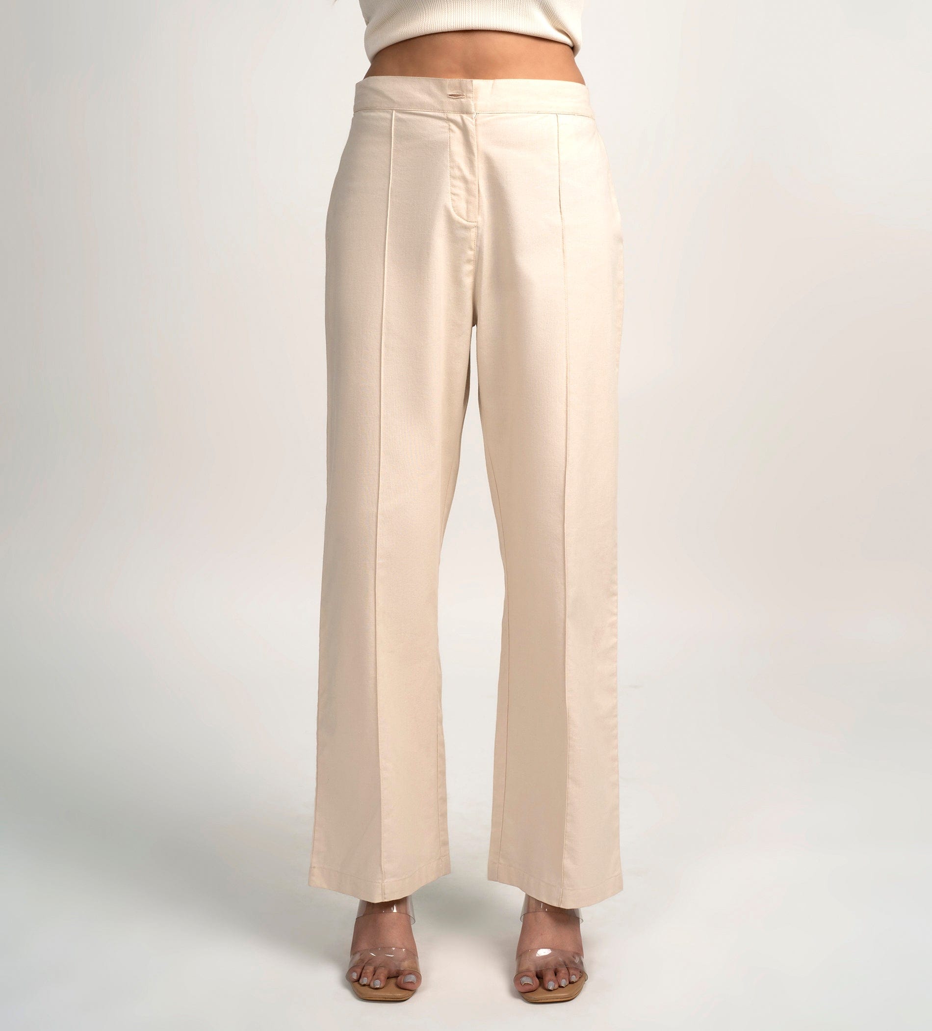 Trackpants STRAIGHT FIT TRACKPANTS Versatile Cream Pant