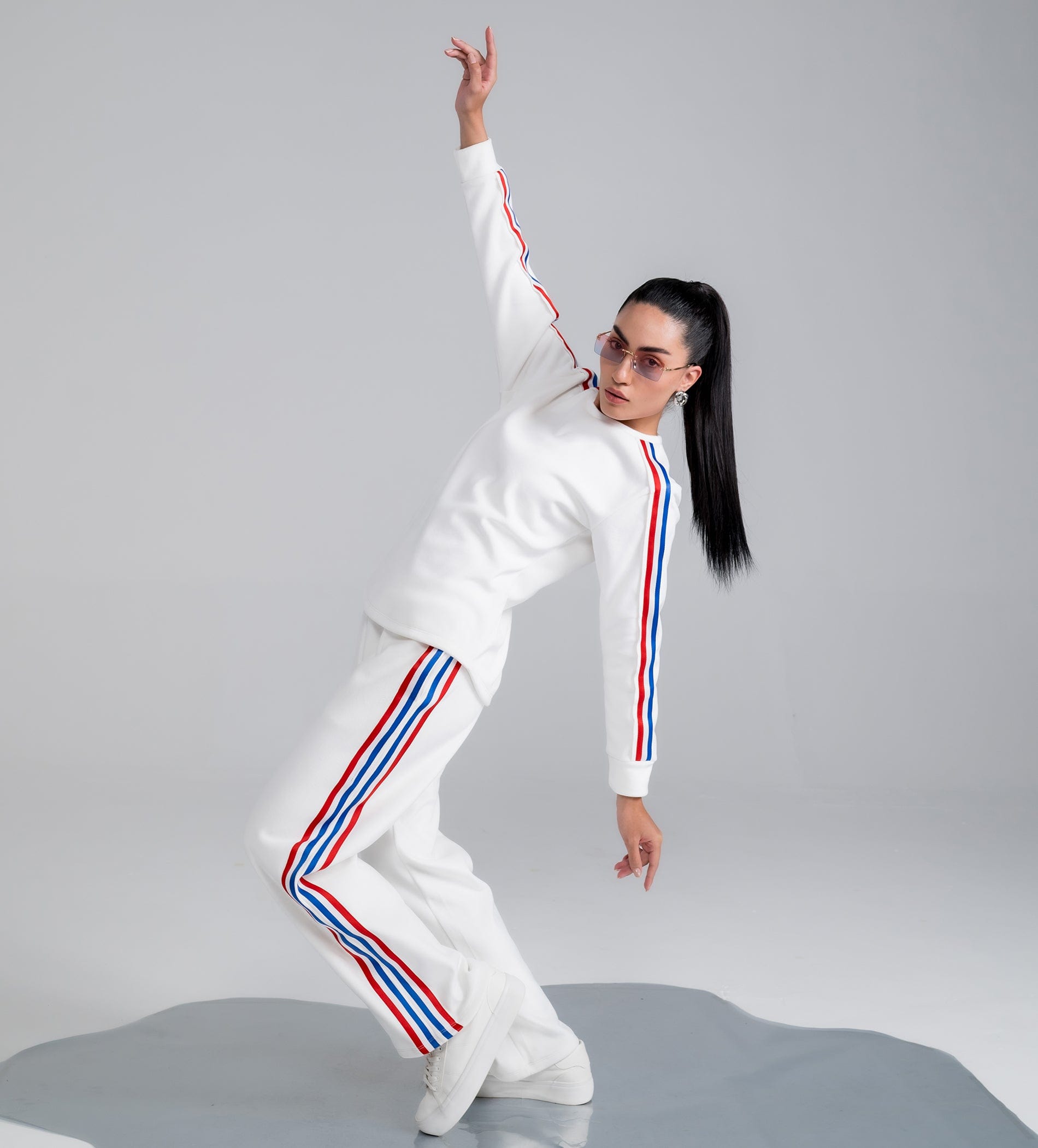 Trackpants Wide Leg Trackpant Am to pm wide leg white trackpant