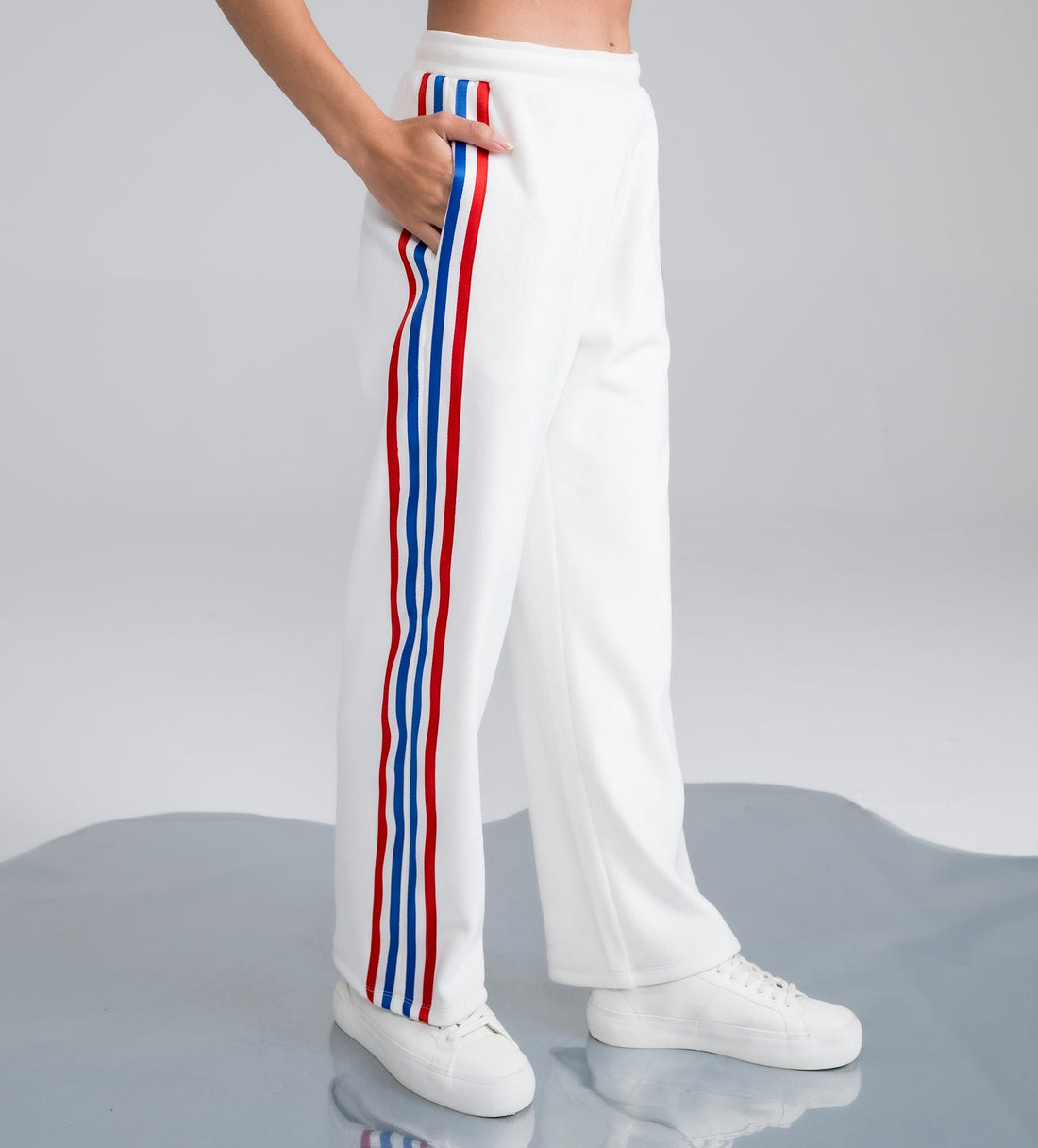 Trackpants Wide Leg Trackpant Am to pm wide leg white trackpant