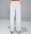 Trackpants Wide Leg Trackpant Fashion-Forward Snap Button white Trackpants