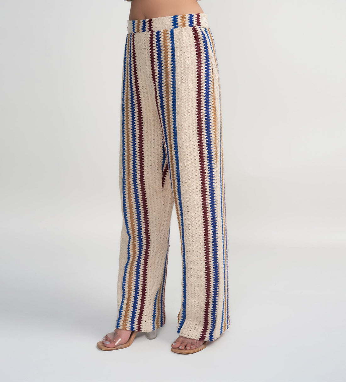 Trackpants Wide Leg Trackpant Multi colour Crochet Pant