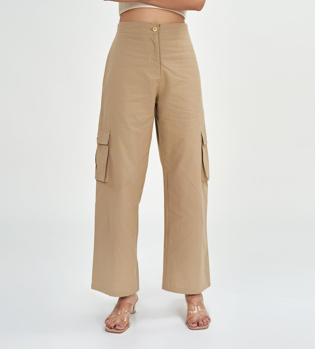 Trackpants Wide Leg Trackpant Trendy Tan Woven pant