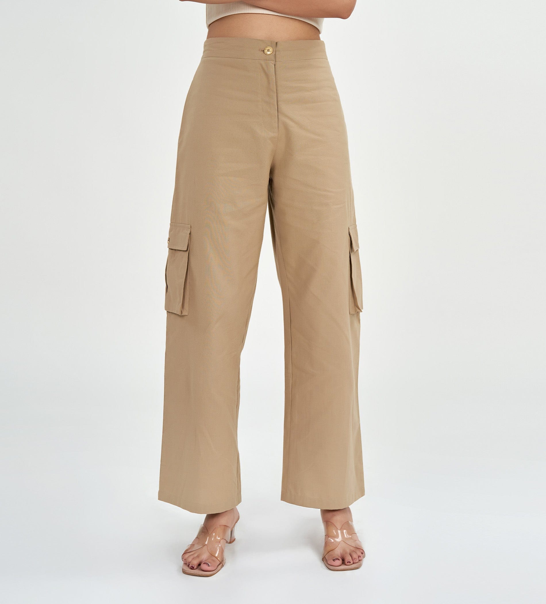 Trackpants Wide Leg Trackpant Trendy Tan Woven pant