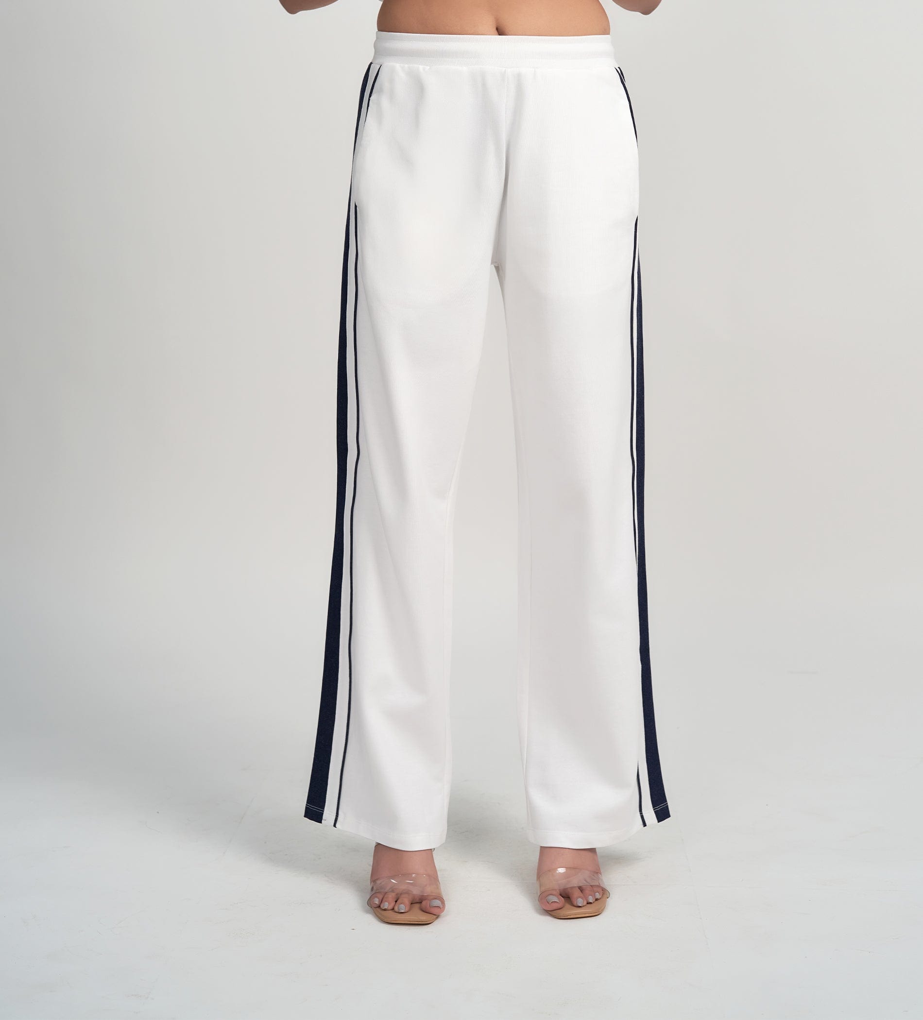 Trackpants Wide Leg Trackpant white Denim fusion Trackpant