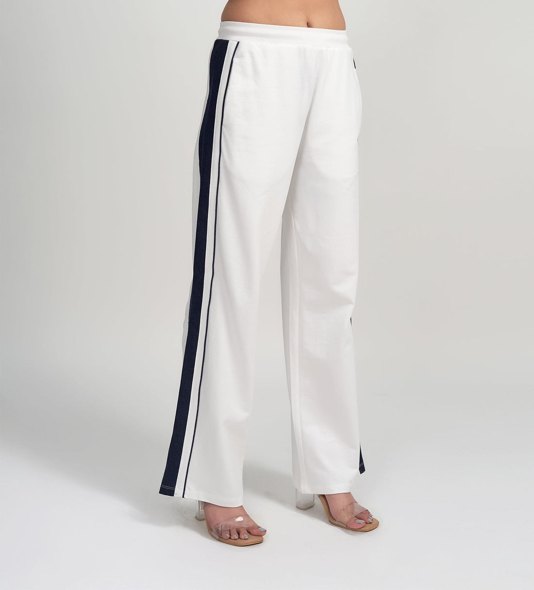 Trackpants Wide Leg Trackpant white Denim fusion Trackpant
