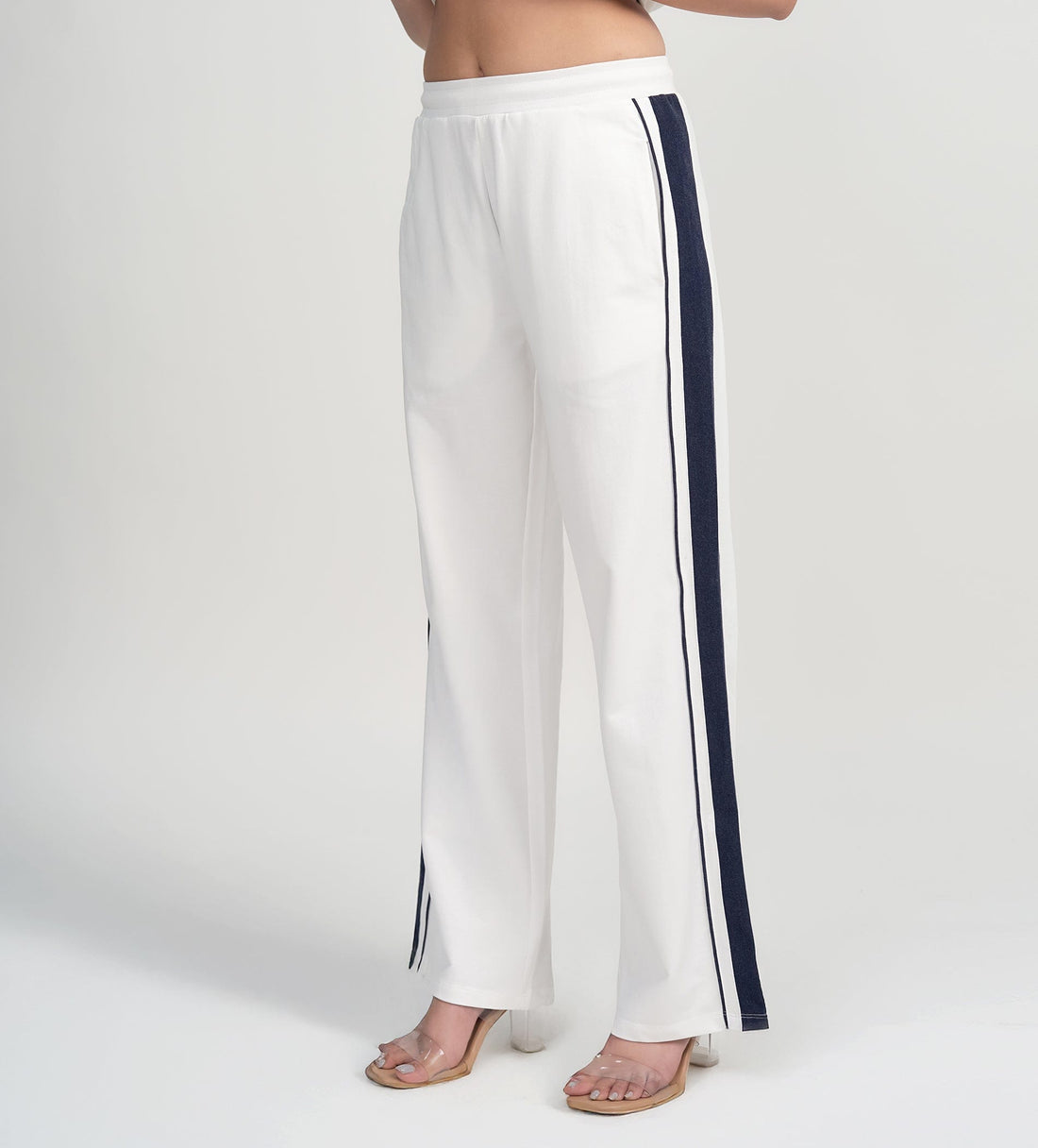 Trackpants Wide Leg Trackpant white Denim fusion Trackpant